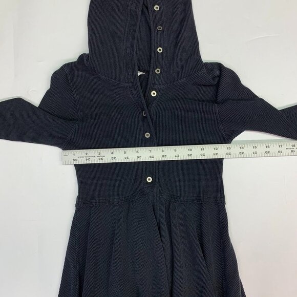 Hard Tail Forever Women's Thermal Long Sleeve Button Up Hooded Dress Size S - Picture 11 of 13